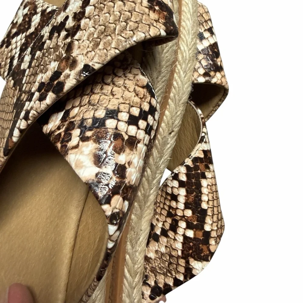 J/Slides Reva Slide Espadrille Sandal - Snakeskin - Size‎ 6.5